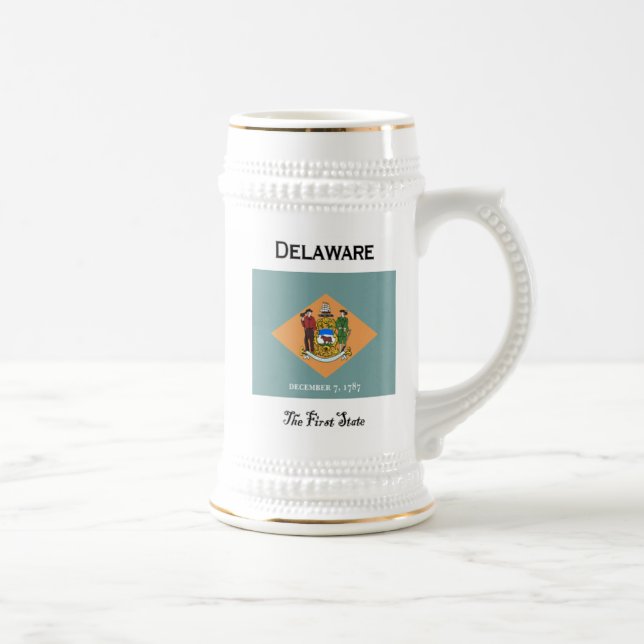 Jarra De Cerveza Delaware la primera cerveza Stein del estado (Derecha)