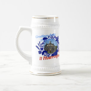 Jarra De Cerveza Delft Fryslân azul él cerveza Stein de Hearrenfe