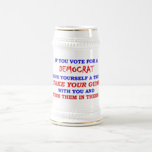 JARRA DE CERVEZA DEMOCTATE DE VOTO