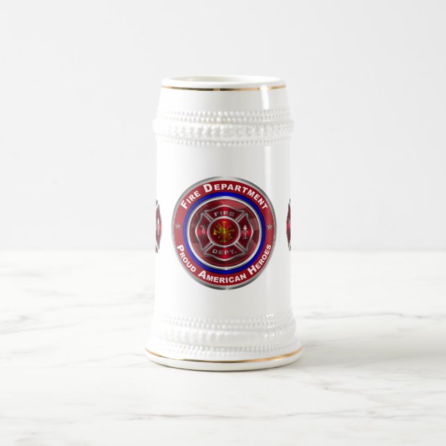 Jarra De Cerveza Departamento de Bomberos Conmemorativo Diseñado Es (Centro)