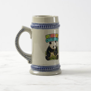 Jarra De Cerveza Desafío de dieta de panda divertido Papá Stein