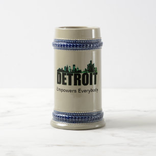 Jarra De Cerveza Detroit empodera a todo el mundo Stein Mug