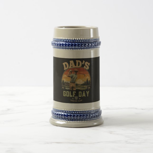 Jarra De Cerveza Día de Golf de Papá (Centro)