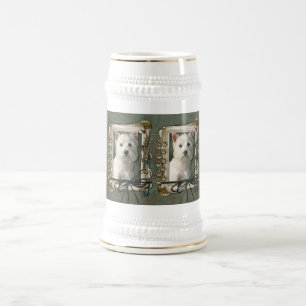 Jarra De Cerveza Día de padres - patas de piedra - Westie