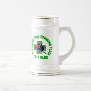 Jarra De Cerveza Día de San Patricio de Irlanda personalizado