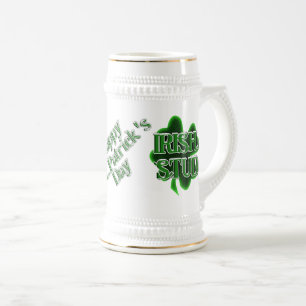 Jarra De Cerveza Día de San Patricio Irlandés Estudiante