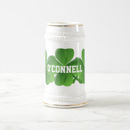 Jarra De Cerveza Día de San Patricio Irlandés personalizado