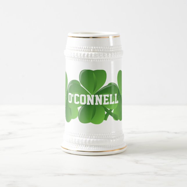 Jarra De Cerveza Día de San Patricio Irlandés personalizado (Centro)