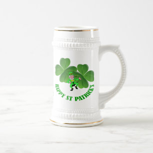 Jarra De Cerveza Día de San Patricio Irlandés personalizado