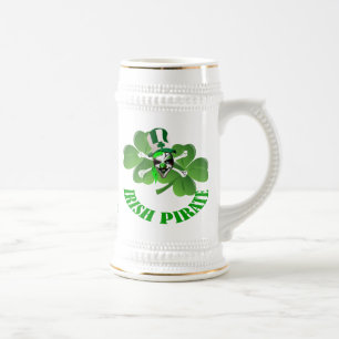 Jarra De Cerveza Día del pirata irlandés personalizado en St Patric