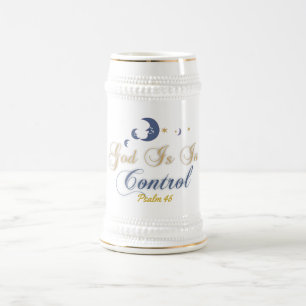 Jarra De Cerveza Dios Está En El Control Psalm 46 Mug