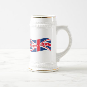 Jarra De Cerveza Dios salve al rey con Union Jack