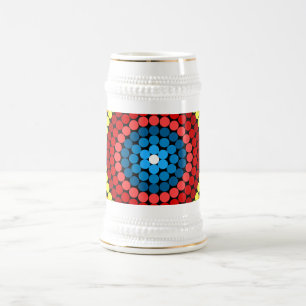 Jarra De Cerveza Diseño de arte de mandala abstracto punteado-65904