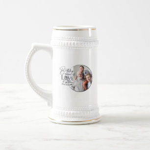 Jarra De Cerveza Diseño de foto de caligrafía para cumpleaños para