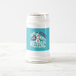 Jarra De Cerveza Diseño de muñeco de nieve