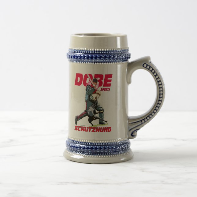 Jarra De Cerveza Diseño de Schutzhund de los deportes de Dobe (Derecha)