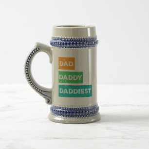 Jarra De Cerveza Diseño del Día del Padre Papá Noel