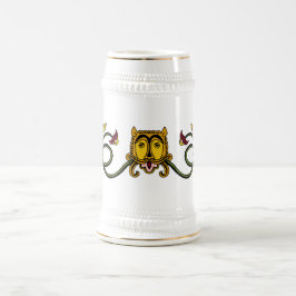 Jarra De Cerveza Diseño medieval de leones
