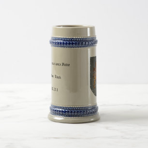 Jarra De Cerveza Diseño metalizado medieval del león del escudo