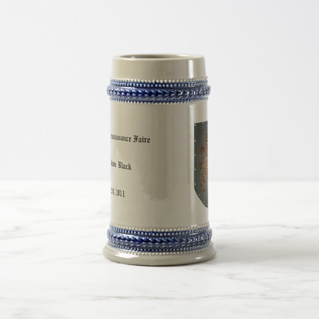 Jarra De Cerveza Diseño metalizado medieval del león del escudo (Centro)