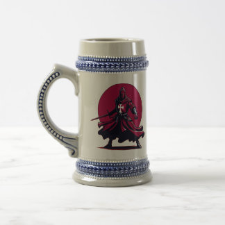 Jarra De Cerveza Diseño Minimalista de Templar Knight Personalizado