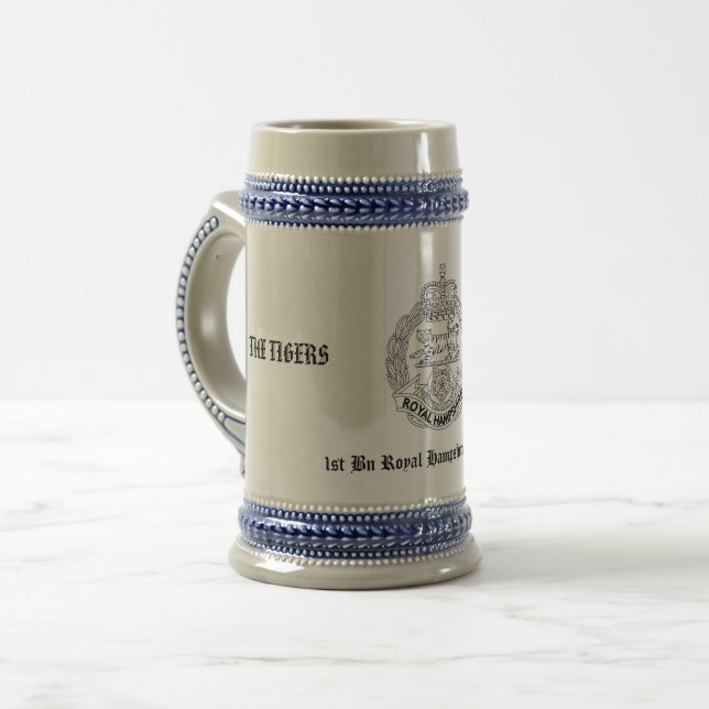 Jarra De Cerveza Diseño real Stein del regimiento de Hampshire (Anverso izquierdo)