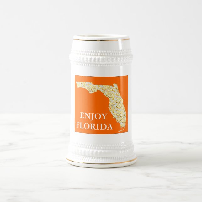 JARRA DE CERVEZA ¡DISFRUTE DE FLORIDA! (Centro)