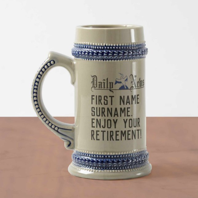 Jarra De Cerveza Disfrute de su jubilación: (Subido por el creador)