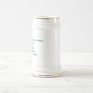 JARRA DE CERVEZA DIVERSIÓN IRLANDESA DEL ACENTO
