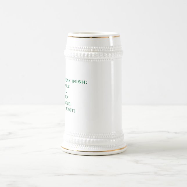 JARRA DE CERVEZA DIVERSIÓN IRLANDESA DEL ACENTO (Centro)