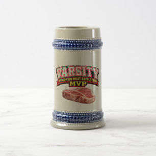 Jarra De Cerveza Divertida Rifa de Carne MVP del Equipo Varsity de
