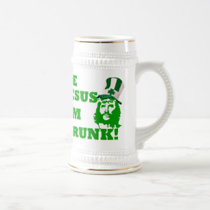 Jarra De Cerveza Divertido Día de Jesús San Patricio