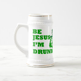 Jarra De Cerveza Divertido Día de Jesús San Patricio