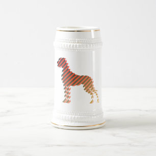 Jarra De Cerveza Dogga de rayas diagonales