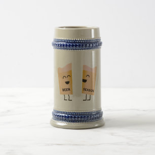 Jarra De Cerveza Dos anteojos anunciando la temporada de cerveza