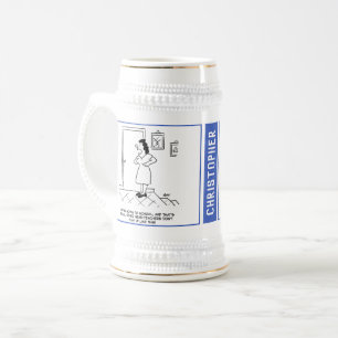 Jarra De Cerveza Dos maricas temáticas con nombre en un