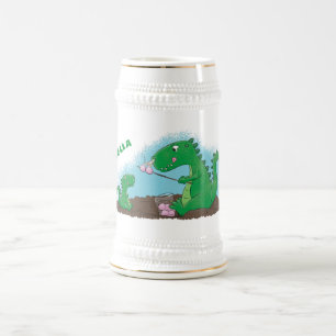 Jarra De Cerveza dragones cortos asando malvaviscos personalizado