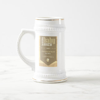 Jarra De Cerveza Ducha divertida con etiqueta personalizada de cerv