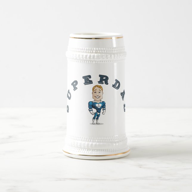 Jarra De Cerveza Dulce Vector Caricatura Super Papá (Centro)