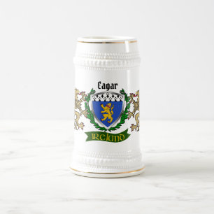 Jarra De Cerveza Eagar Irish Shield Personalizado Beer Stein