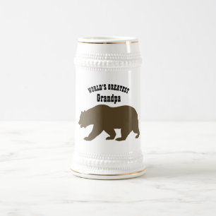 Jarra De Cerveza El abuelo más grande del mundo, papá, oso, regalo 