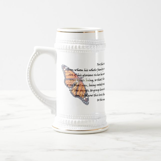 Jarra De Cerveza El amor de Cristo Mug (Izquierda)
