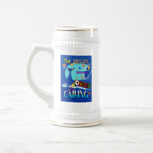 Jarra De Cerveza El Barco Dragón Está Llamando