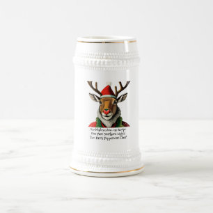 Jarra De Cerveza El brillo de Rudolph