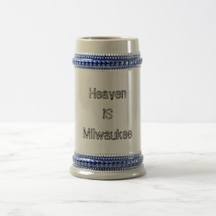 Jarra De Cerveza El cielo es Milwaukee