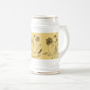 Jarra De Cerveza El encaje de la Reina Ana en un Stein