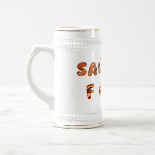 Jarra De Cerveza El festival de salchicha de SlipperyJoe palabras d