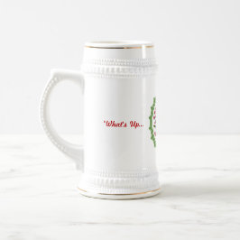 Jarra De Cerveza El Funda de vacaciones es el acero de 22oz blanco 