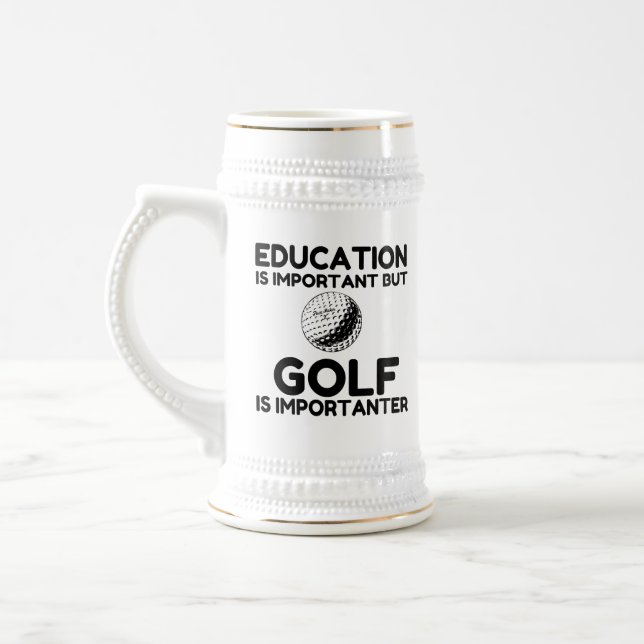 JARRA DE CERVEZA EL GOLF ES IMPORTANTE (Izquierda)
