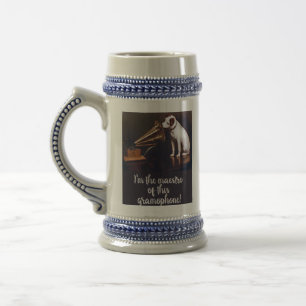 Jarra De Cerveza El humor de perro de la voz de su maestro